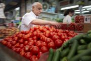 Tomatoes Stand at Shuk Machane Yehuda