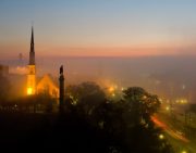 Foggy Sunrise over Historic Charleston